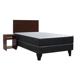 Cama Europea Celta C&aacute;diz / 1.5 Plazas / Base Normal + Set de Maderas