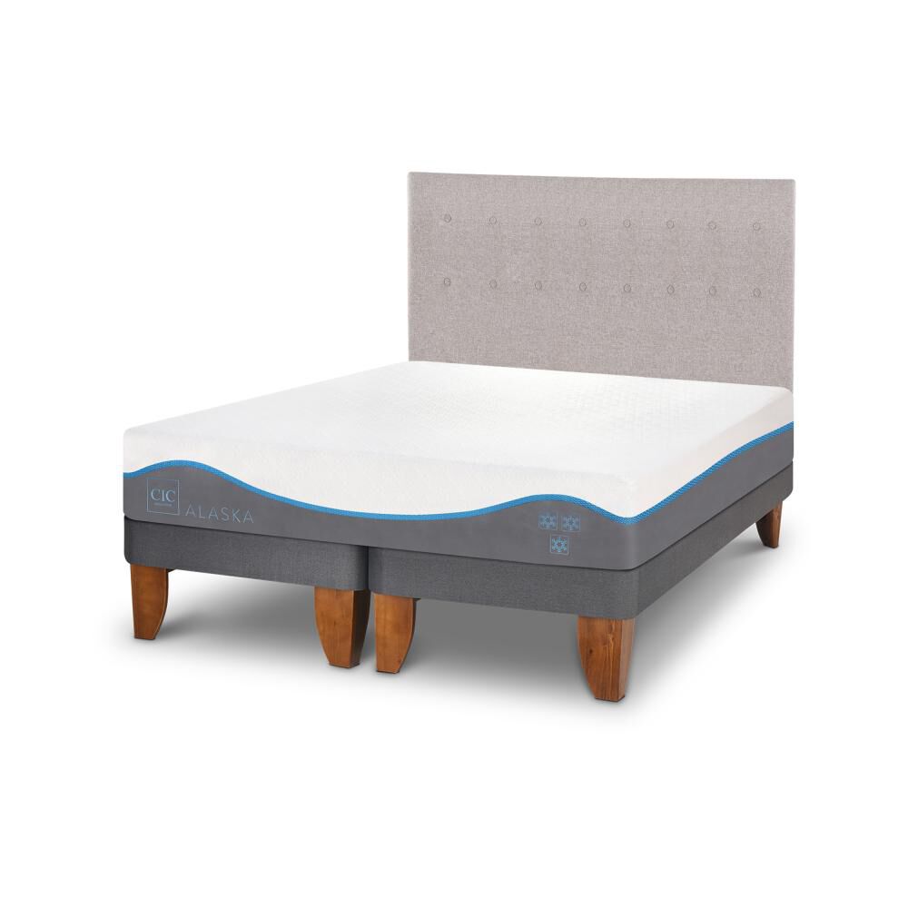 Cama Europea Cic Alaska / King / Base Dividida + Respaldo image number 1.0