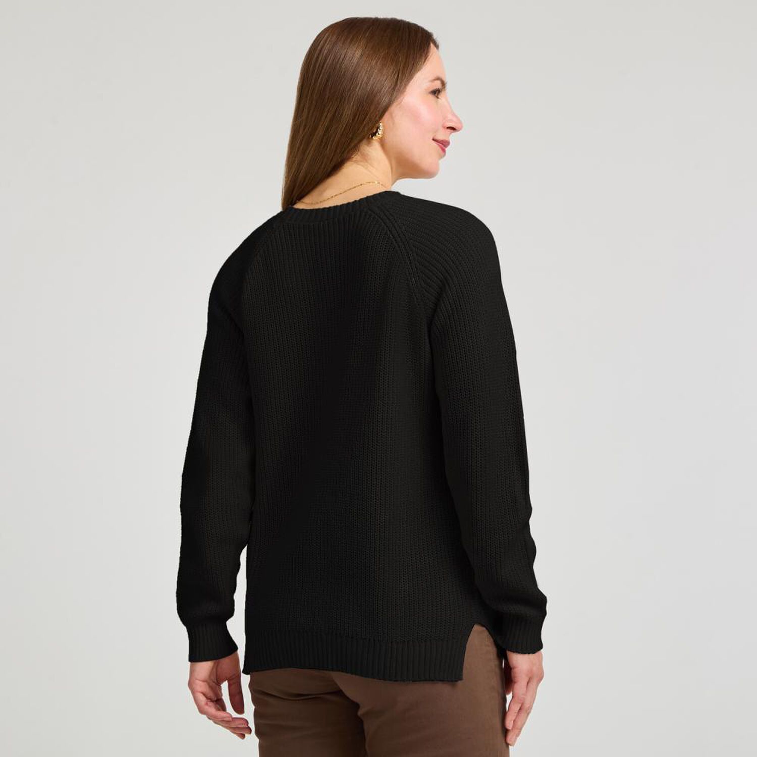Sweater B&aacute;sico Trenzado Manga Larga Cuello Redondo Mujer Geeps image number 1.0