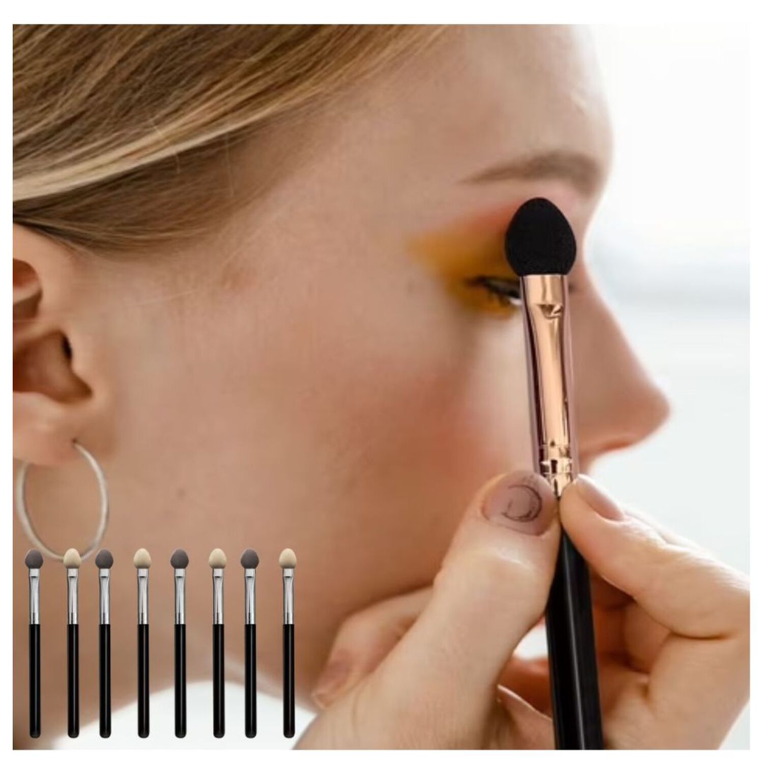 Set De 8 Brochas O Aplicadores De Sombra Para Maquillaje image number 0.0