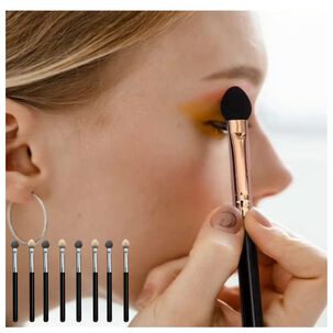 Set De 8 Brochas O Aplicadores De Sombra Para Maquillaje