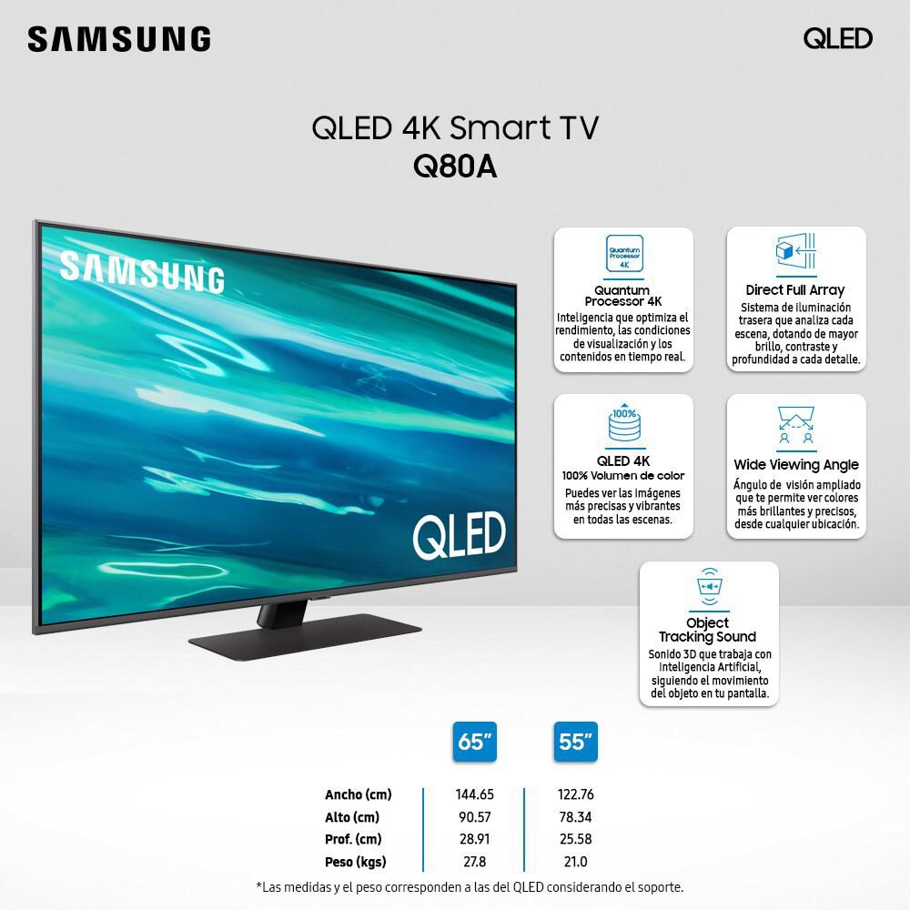Qled 55" Samsung Q80A / Ultra HD 4K / Smart TV image number 5.0