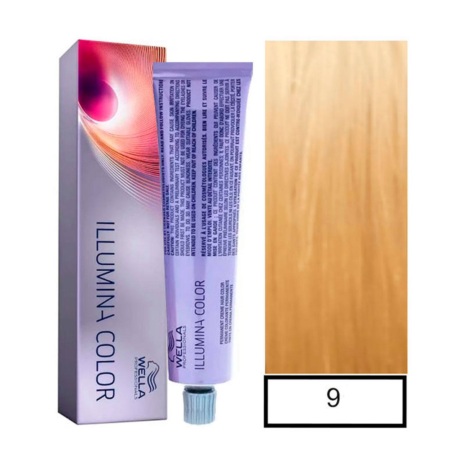 Wella - Tintura Permanente Illumina Color 9 Rubio Muy Claro 60 Ml + Oxidante image number 0.0