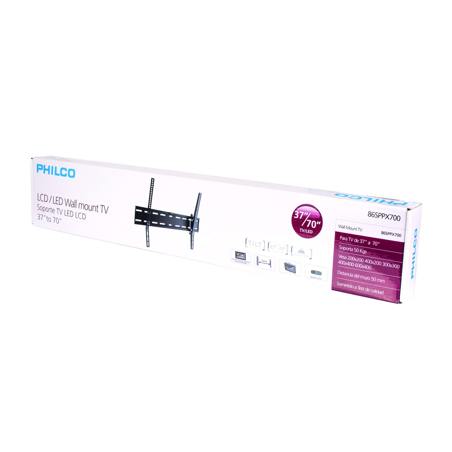 Soporte Led/lcd Para 37 A 70" Fijo Al Muro Soporta Hasta 35 Kg - Philco image number 1.0