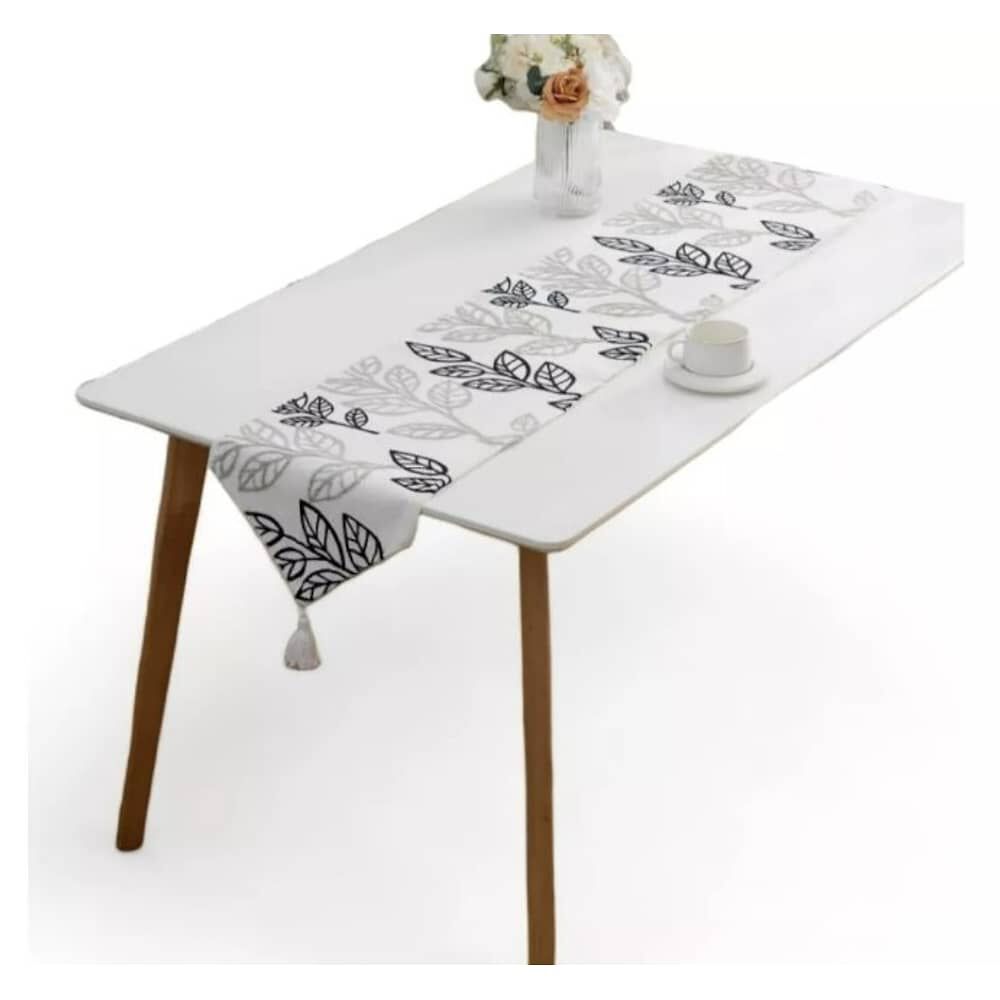 Camino De Mesa Bordado Medida 32x180cm Poliester Corredor image number 3.0