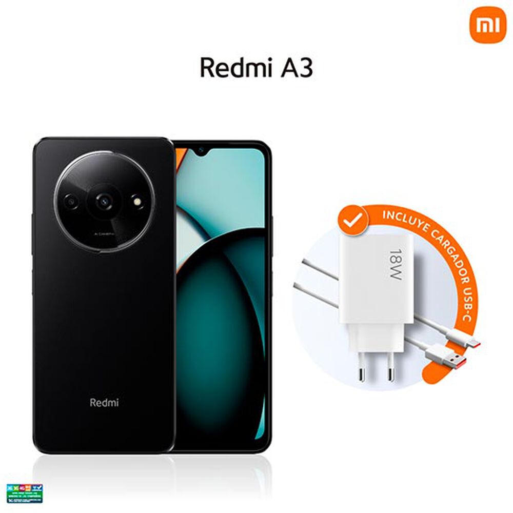 Xiaomi Redmi A3 128gb 4gb Ram Negro image number 0.0