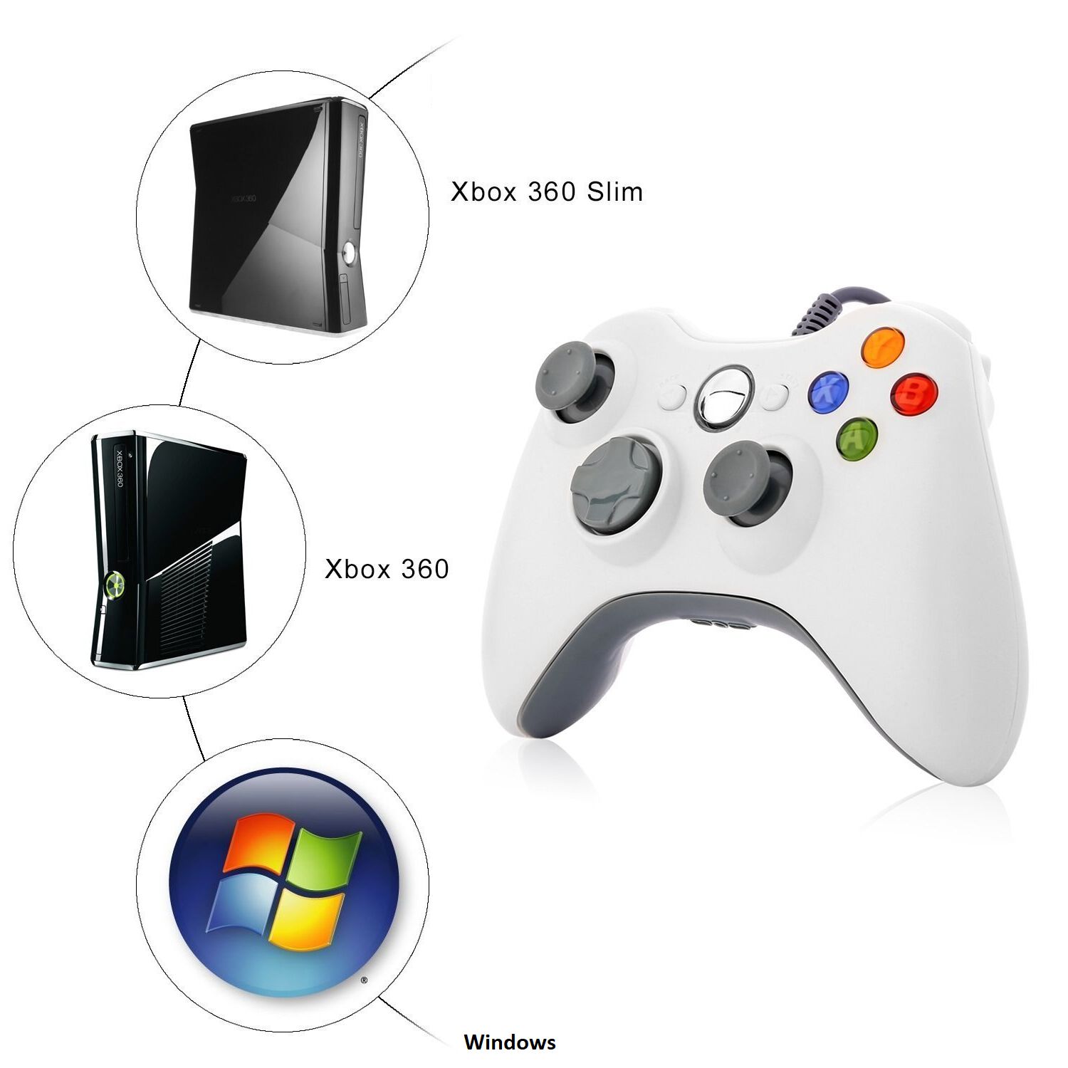 Joystick Usb Para Xbox 360 & Pc Wired Edition X-360 White image number 4.0