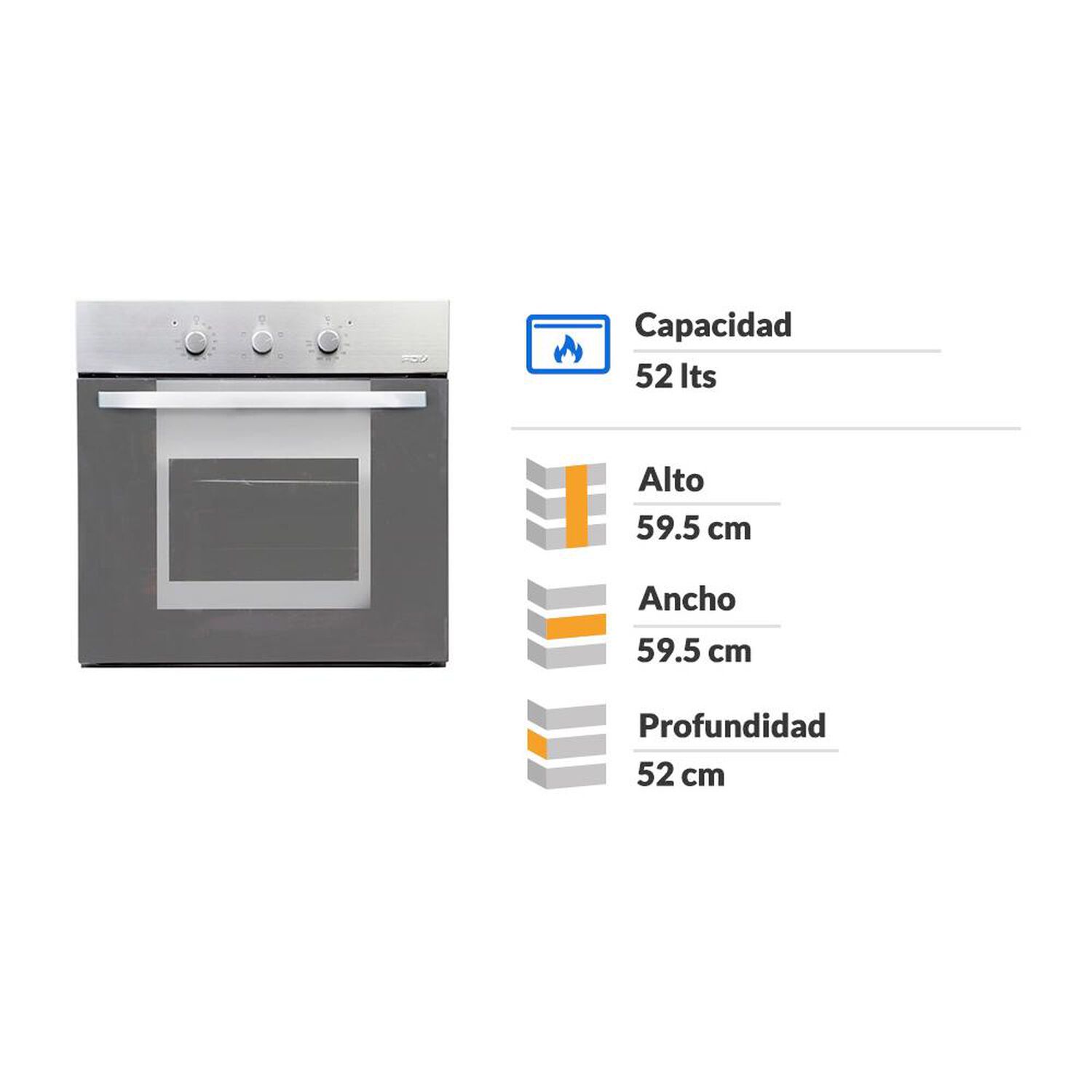 Horno Empotrado ELEGANCE III X 60 / 52 Litros image number 1.0