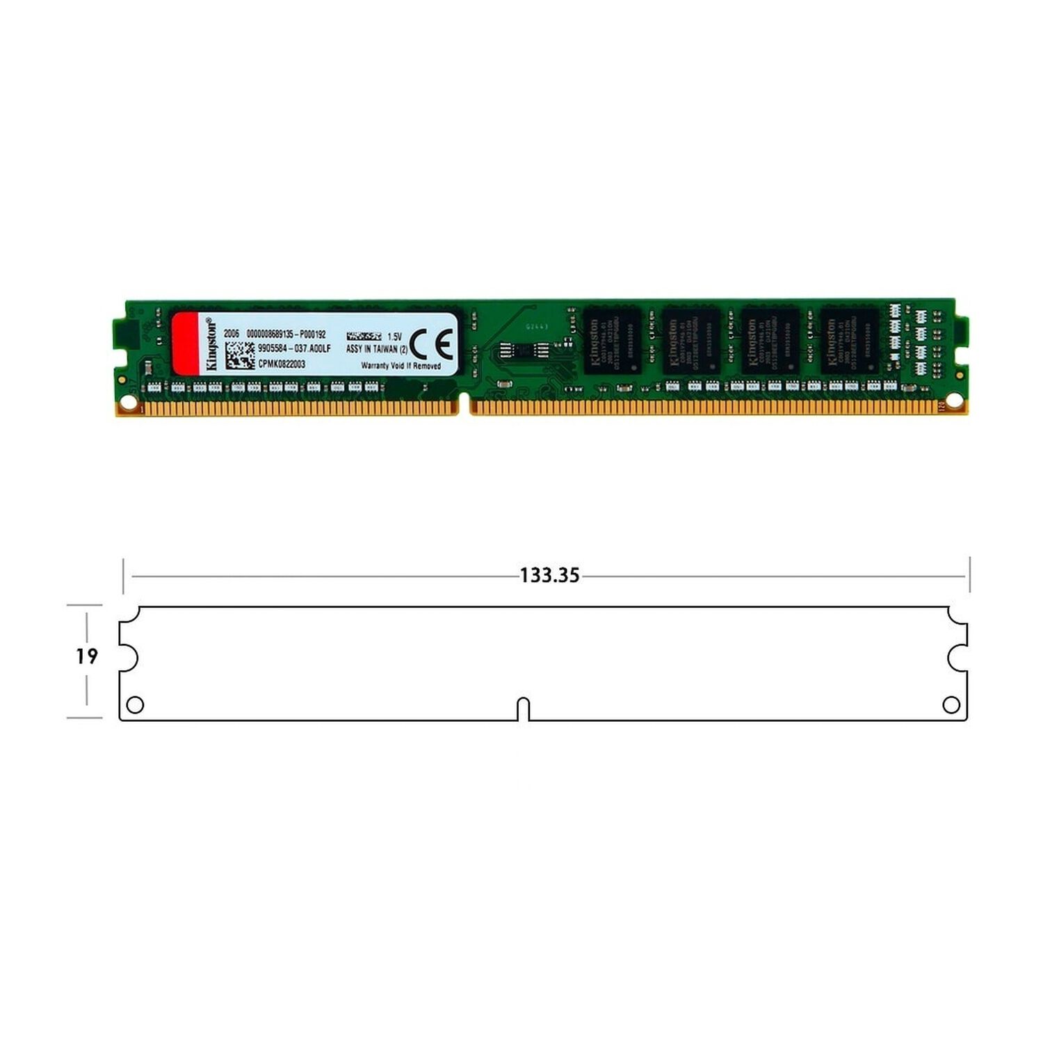Memoria Ram Kingston 8gb Ddr3-dimm 1600mhz (reacondicionado) image number 2.0