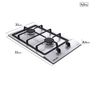 Encimera A Gas Fce 2hf Gl T Eléctrico Fensa