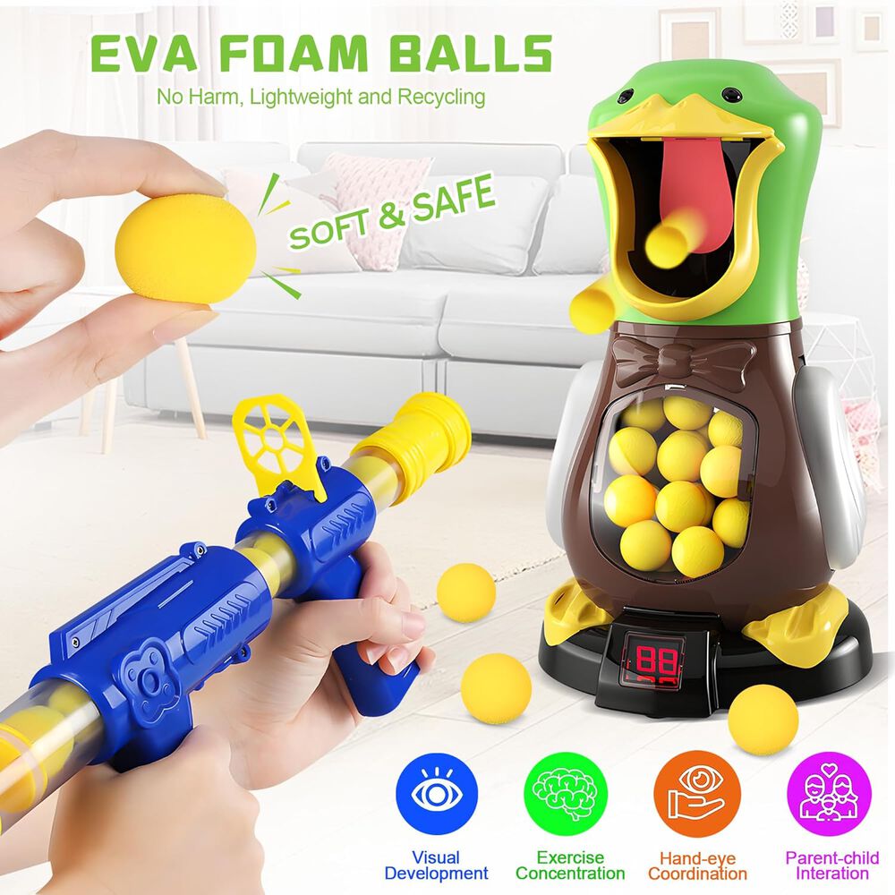 Lanzador Pistolas Pelotas Tiro Al Blanco Pato Juguete Ni&ntilde;os image number 3.0