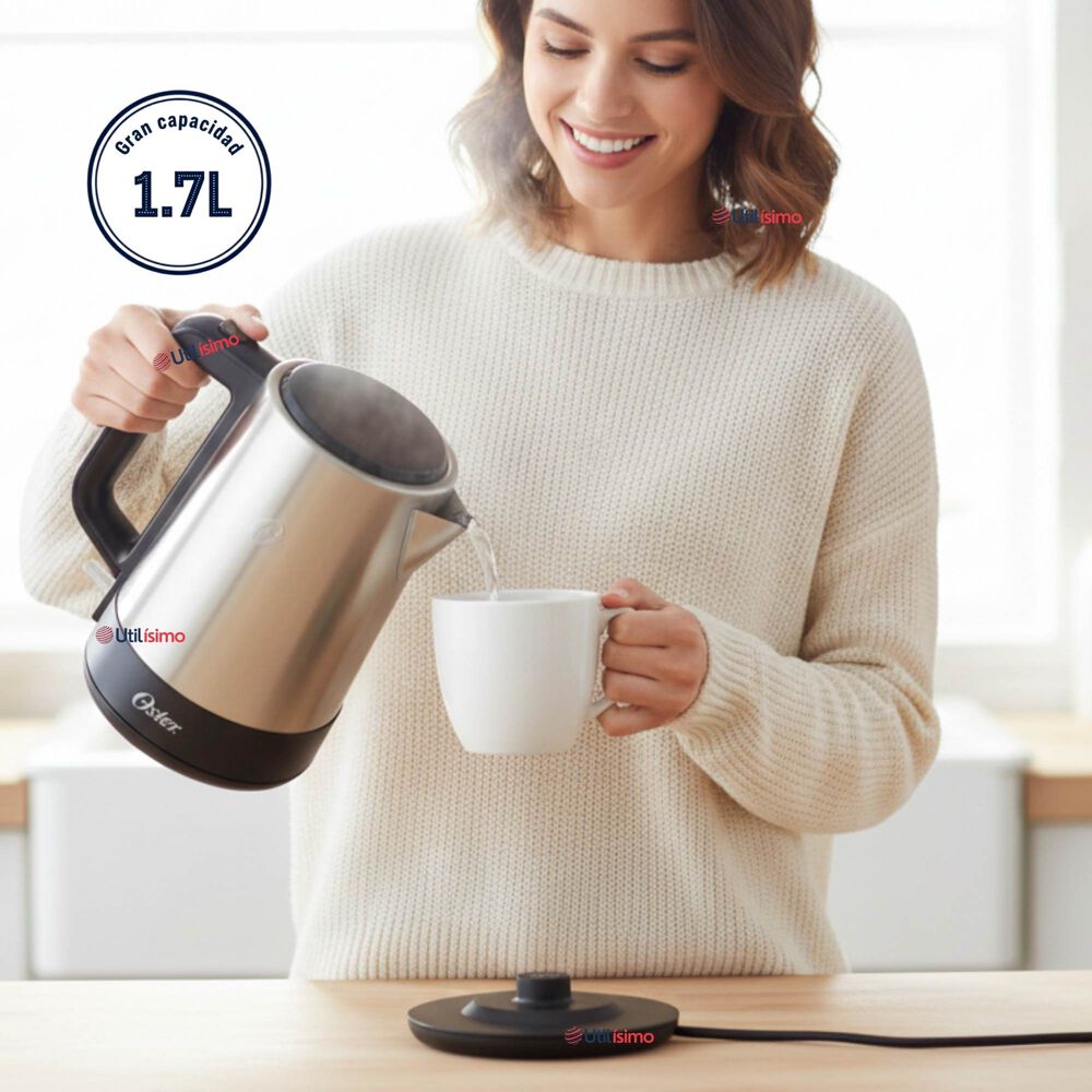 Hervidor El&eacute;ctrico Oster De Acero Inoxidable 1.7 Lt Bvstke671 image number 0.0