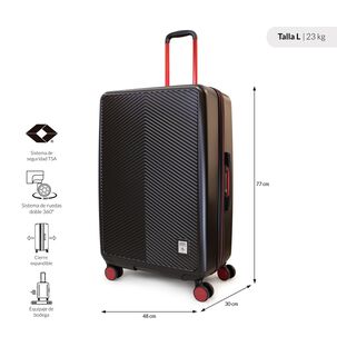 Maleta Grande 23k Slay Negra Con Rojo Penguin