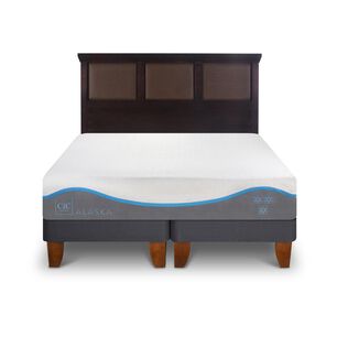Cama Europea Cic Alaska / 2 Plazas / Base Dividida + Respaldo