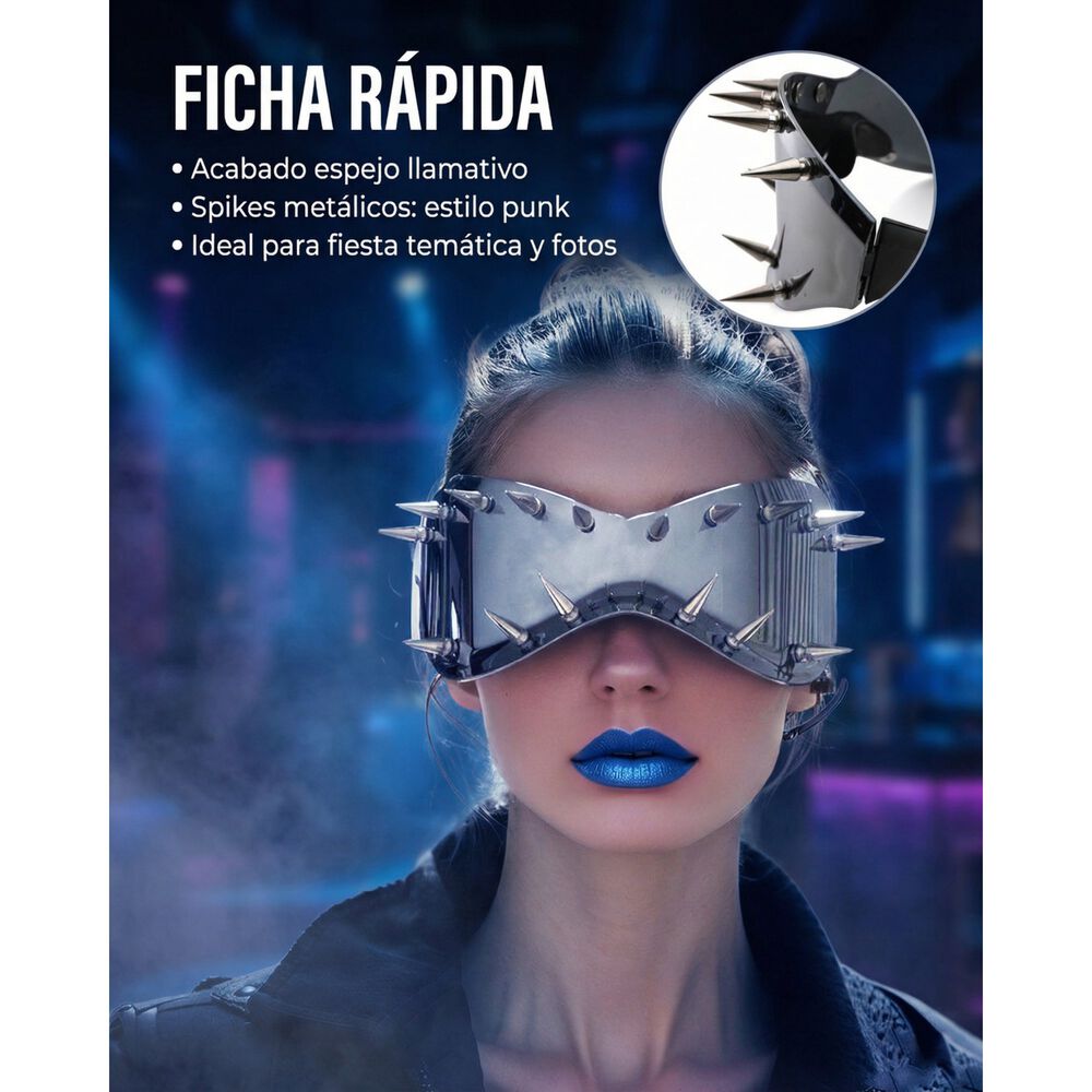 Lentes Premium Steampunk Para Fiestas Reggaet&oacute;n Metaleros image number 6.0