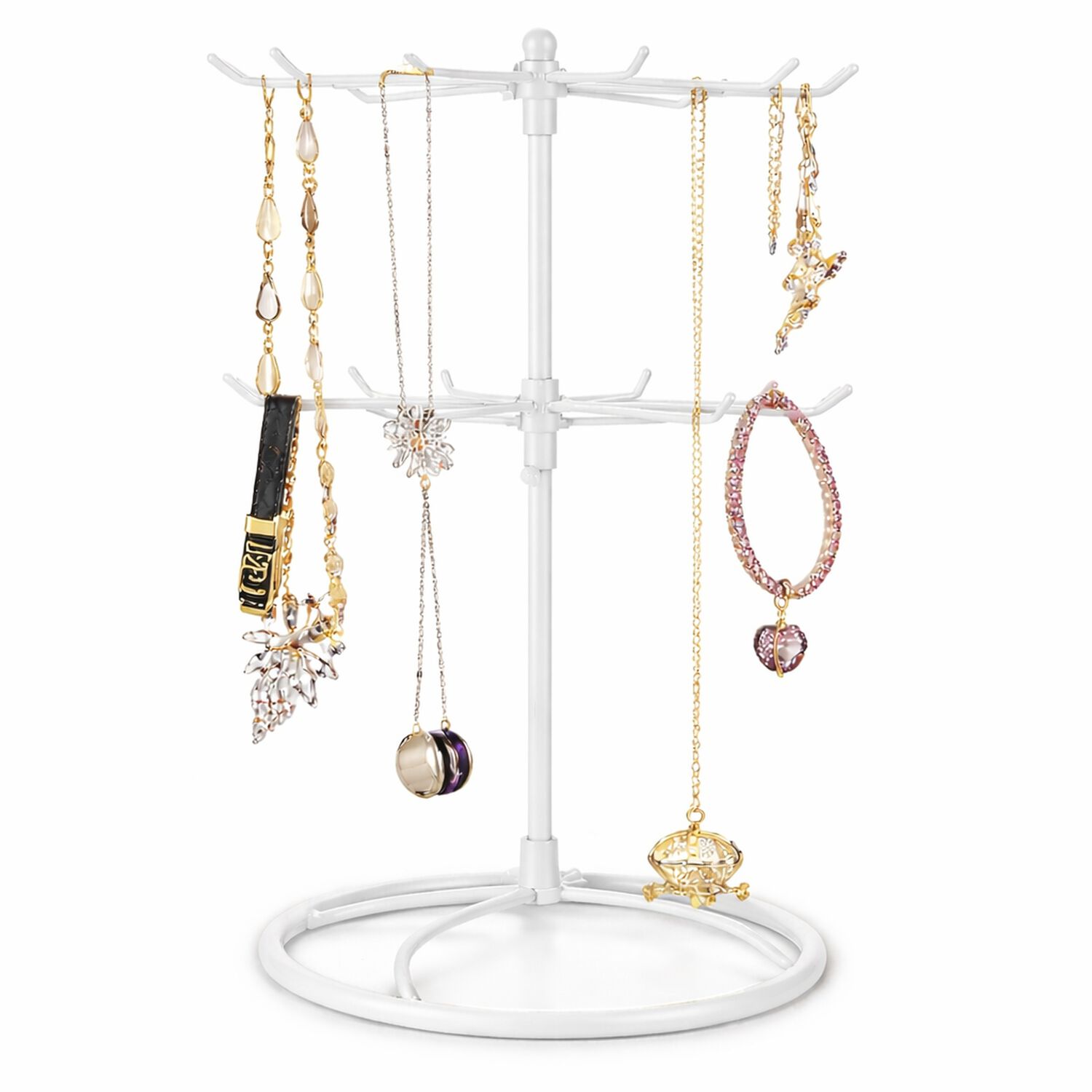 Exhibidor Met&aacute;lico 2 Niveles Para Joyas Y Collares image number 14.0
