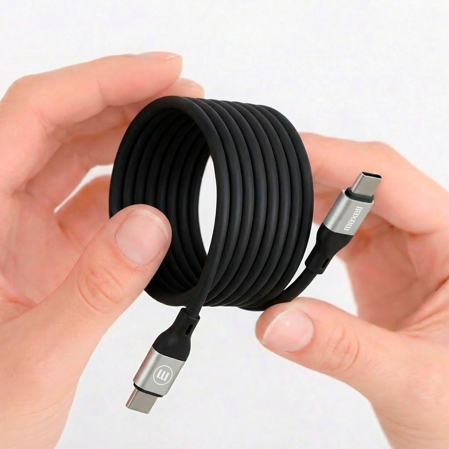 Cable Magn&eacute;tico 60w Usb C A Usb C Maxell 1.2 Metros Carga R&aacute;pida Negro image number 2.0