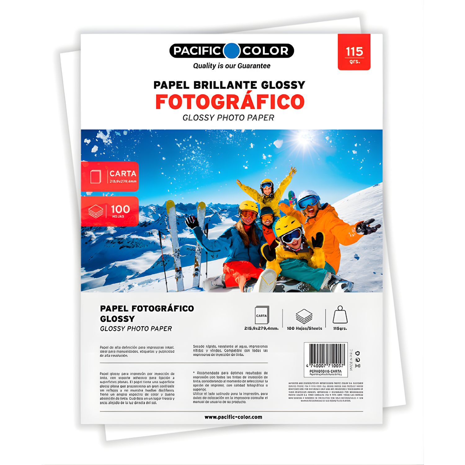 Papel Fotografico Glossy Carta 115g 100 Hojas Inkjet - Ps image number 0.0