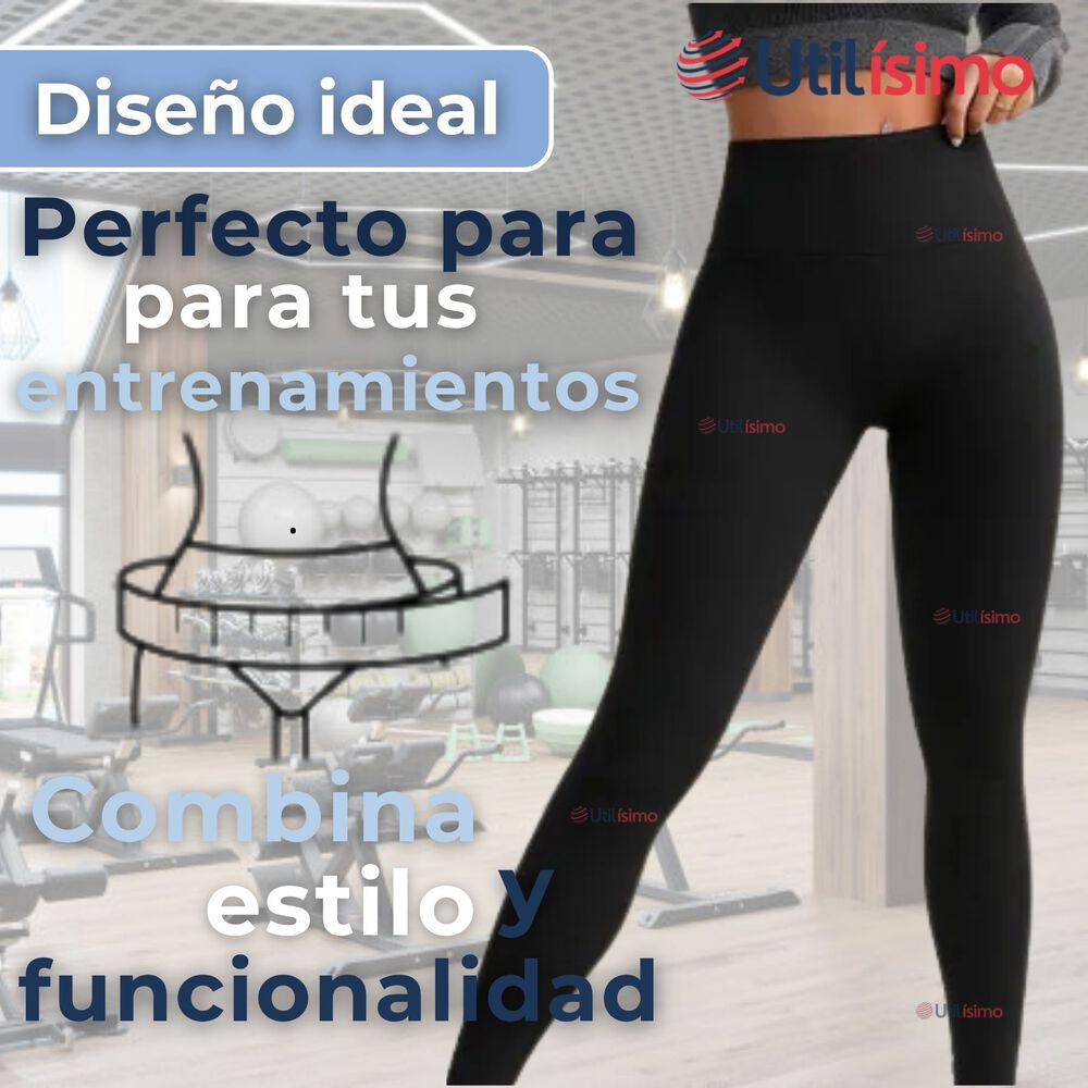 Calza Leggings Push Up Cintura Alta Polar Deportiva Premium Surtido Mujer image number 4.0