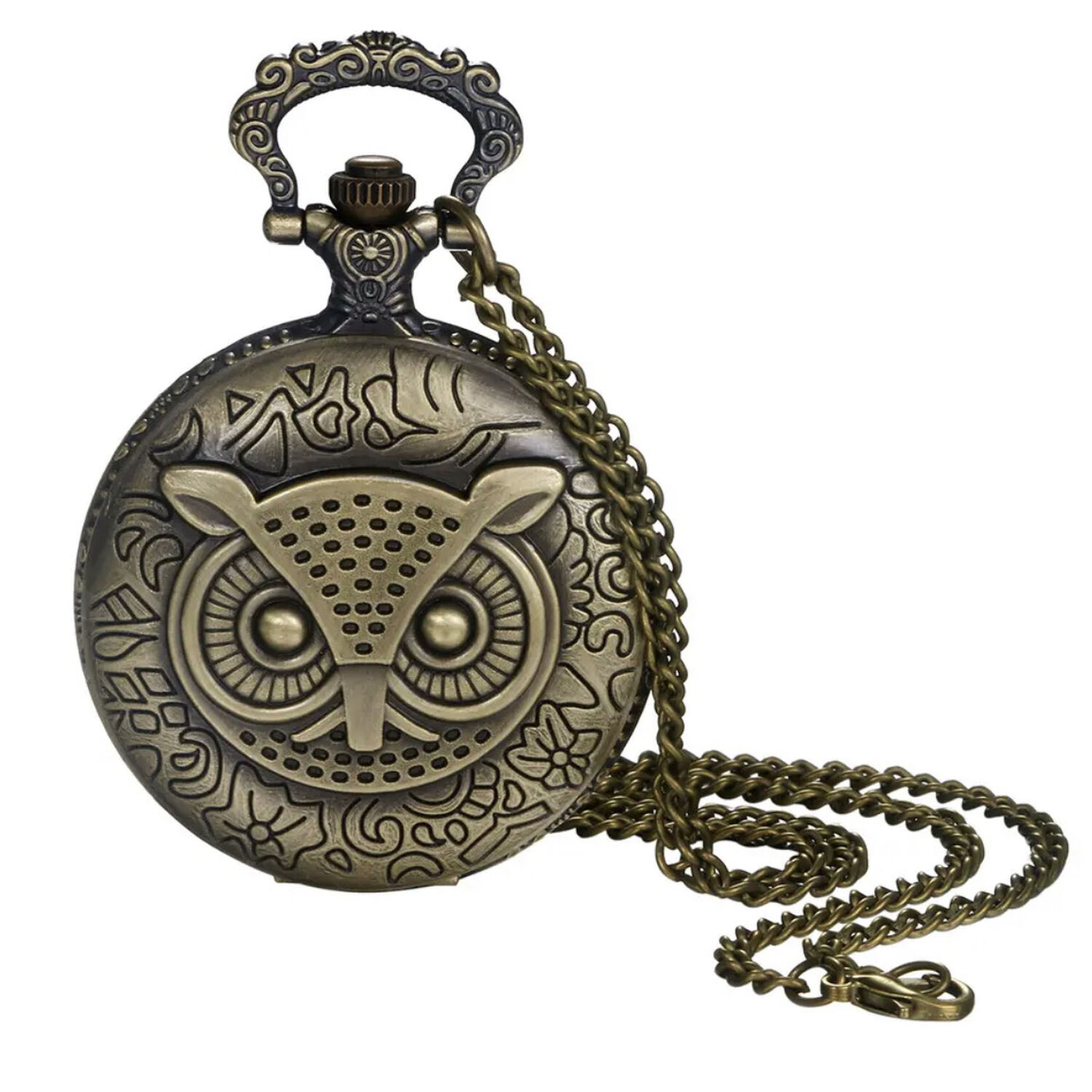 Reloj De Bolsillo Con Dise&ntilde;o De Buho image number 0.0