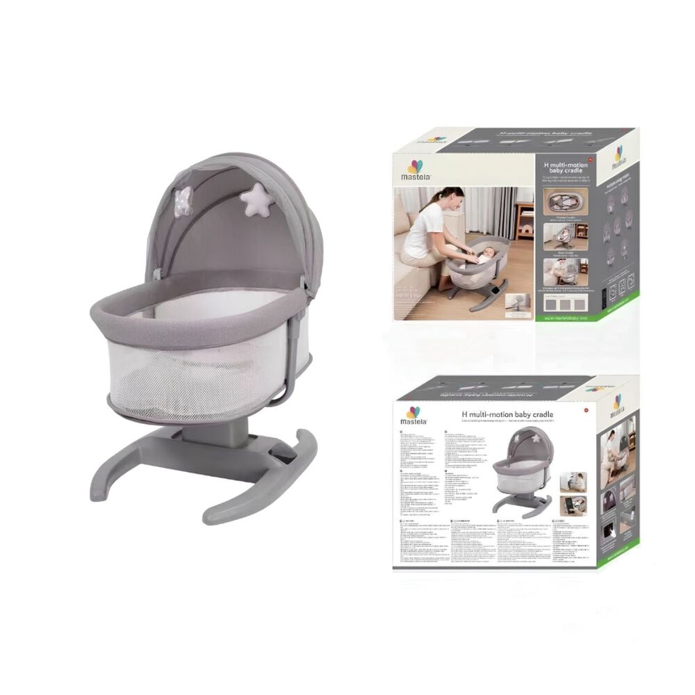 Cuna Mecedora El&eacute;ctrica 2 En 1 Mastela Gris Lubabycas image number 7.0
