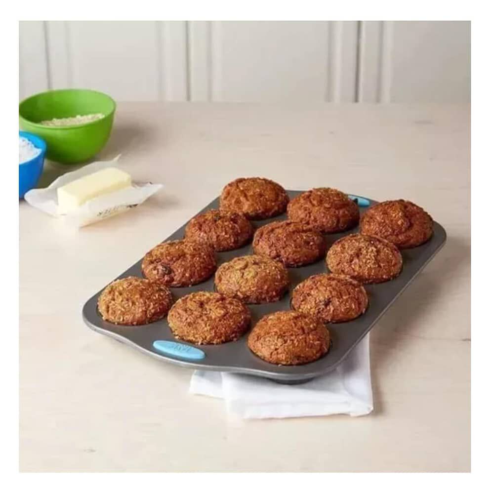 Molde 12 Muffins Cupcakes Placa Tefl&oacute;n Pettish Online Vc Color Negro image number 1.0