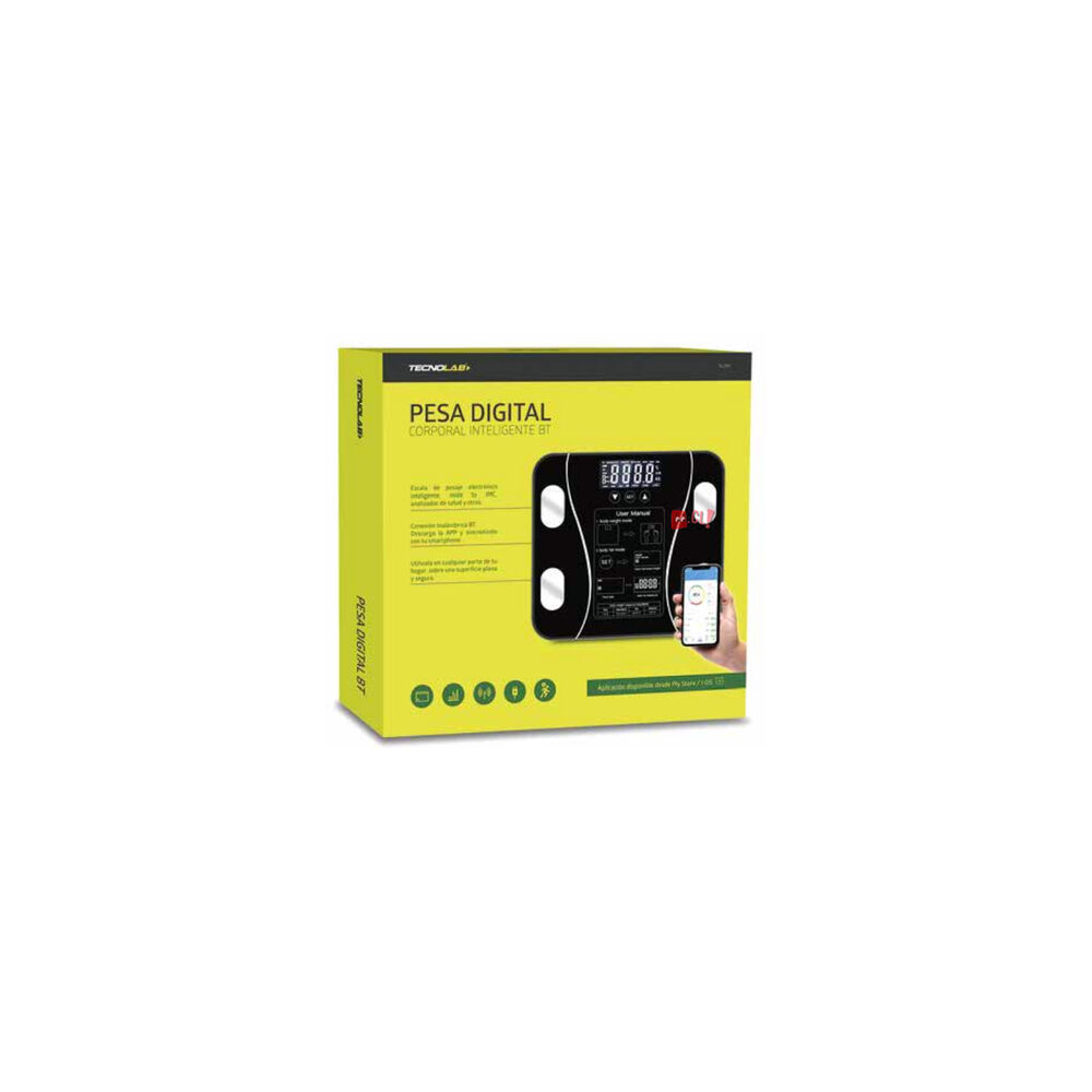 Pesa Digital Bluetooth Smartphone Medición Imc 180kg - Ps image number 1.0
