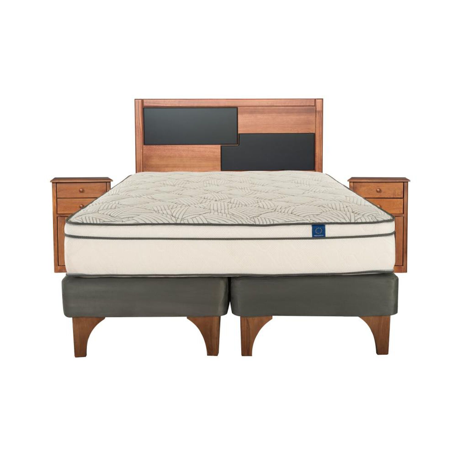Cama Europea Flex Valencia / 2 Plazas / Base Normal + Set De Maderas image number 0.0