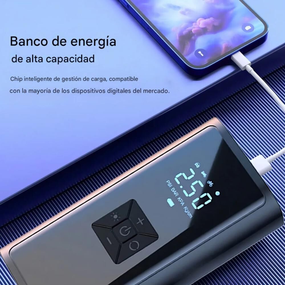 Compresor De Aire Portátil Inflador De Neumáticos Digital image number 5.0