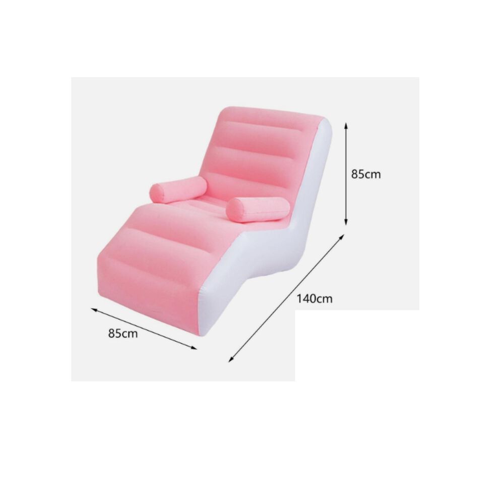 Sof&aacute; Sill&oacute;n Silla Puff Inflable Apoya Brazos Tumbona Camping image number 5.0