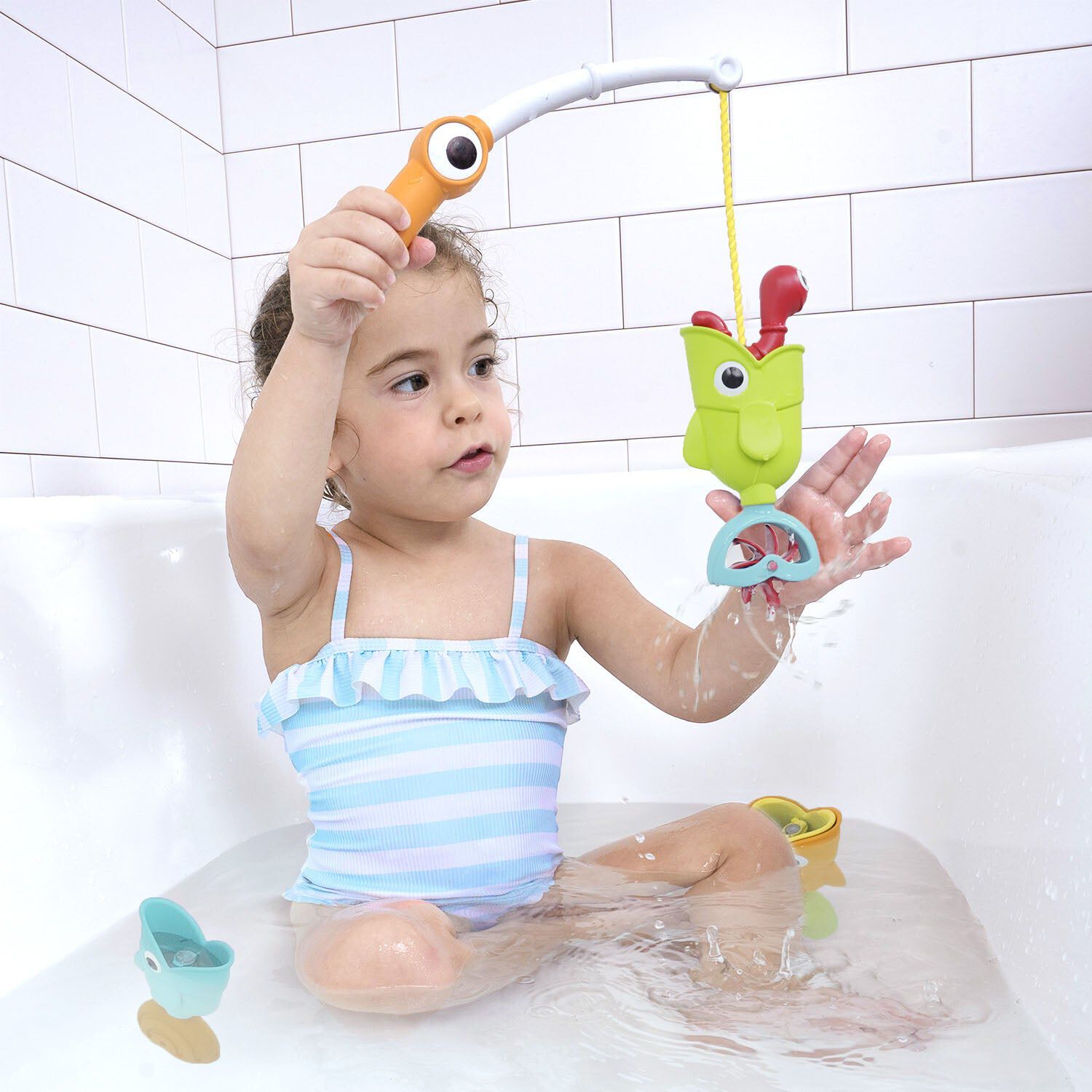 Juego De Ba&ntilde;o Ca&ntilde;a De Pescar Beb&eacute; Ni&ntilde;o Ni&ntilde;a Tina Yookidoo image number 3.0