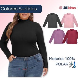 Camiseta Beatle Mujer Manga Larga Polar Colores Surtido