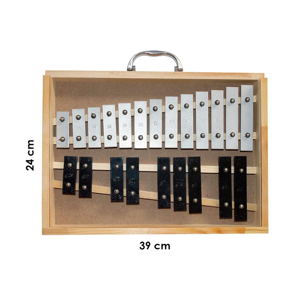 Metal&oacute;fono Crom&aacute;tico 22 Tonos Caja Madera All22ag image number 2.0