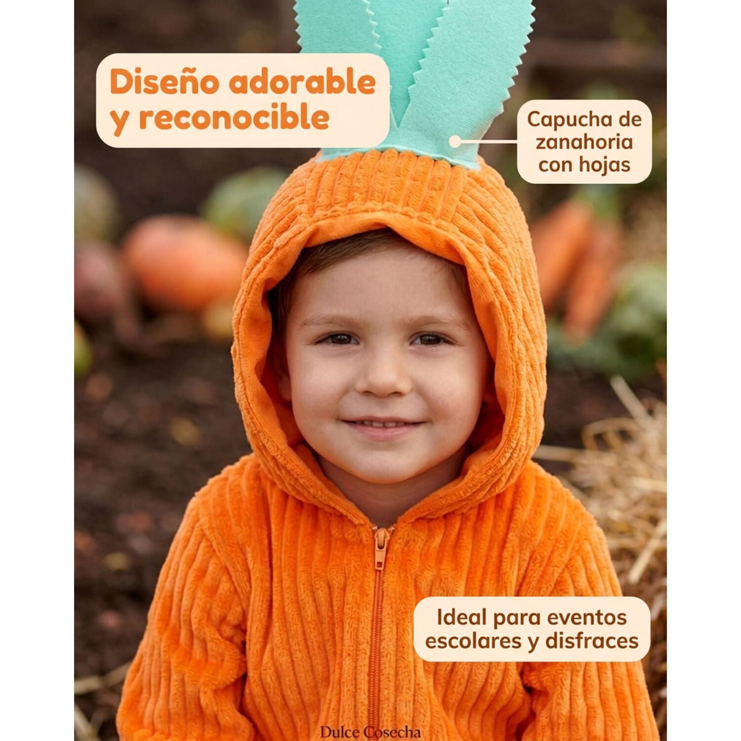Disfraz Infantil Zanahoria Tierna image number 2.0