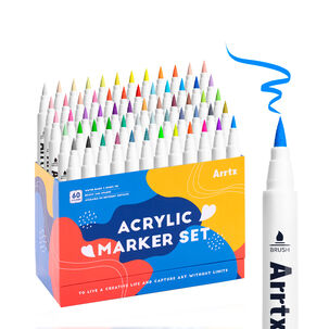 Arrtx Marcadores Acrílicos De 60 Colores 60a