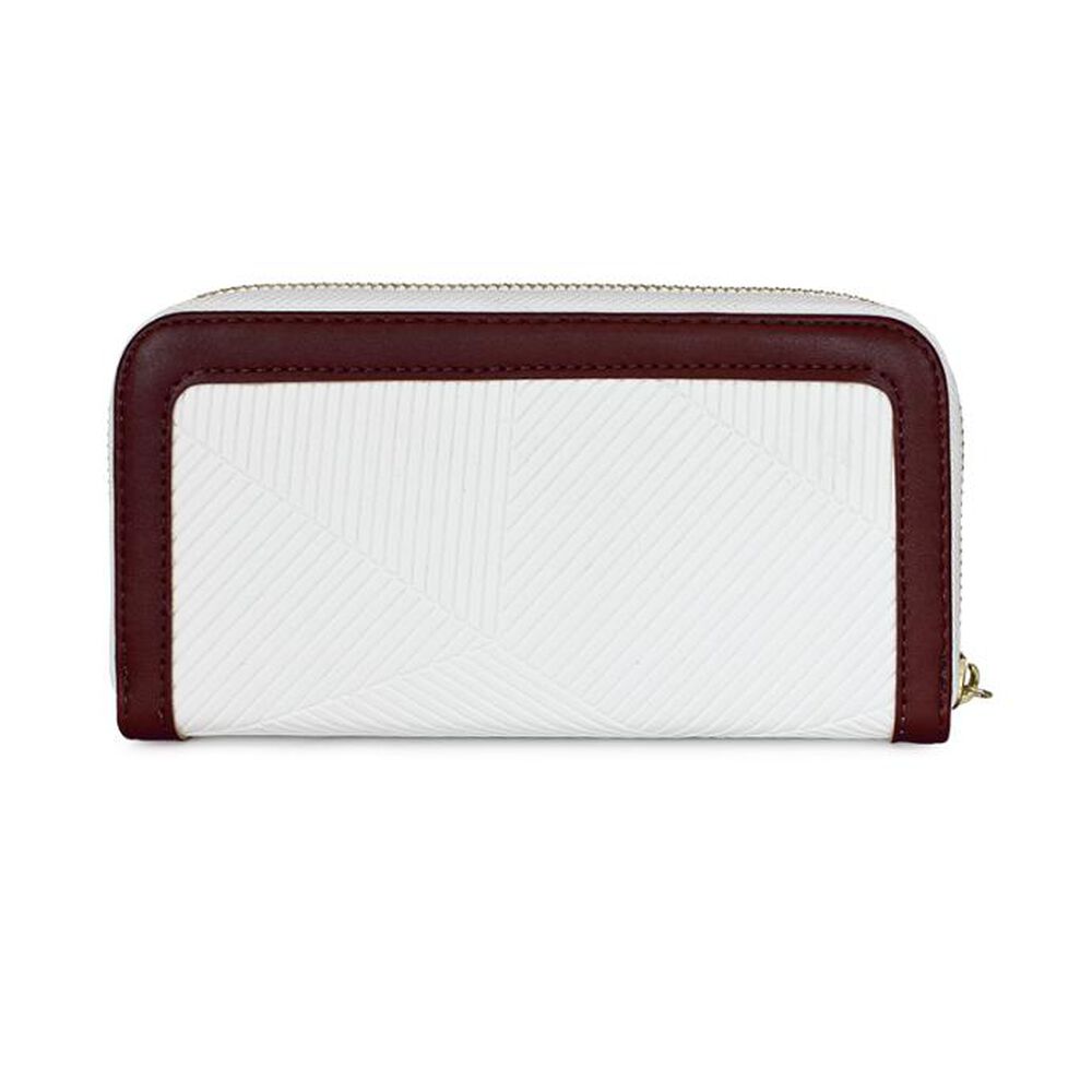 Billetera Mujer Greta Blanca Y Burdeo Carven Paris image number 3.0