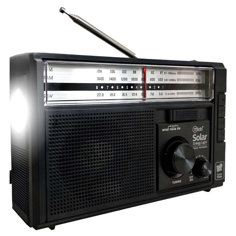 Radio Am/ Fm/ Sw/ Bt Recargable Usb-c + Carga Solar & Pilas image number 3.0