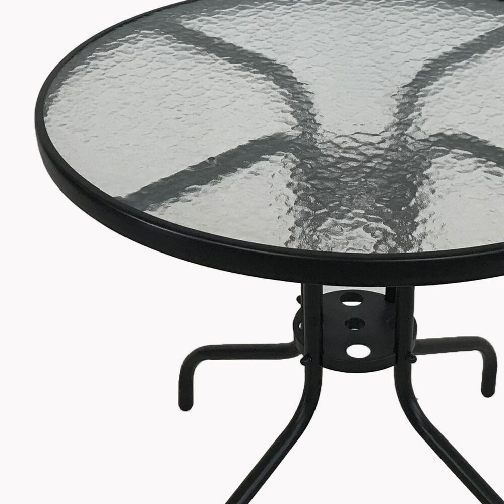 Set Terraza 4 Sillas Acero + Mesa Vidrio Negro 80x70 Cm image number 5.0
