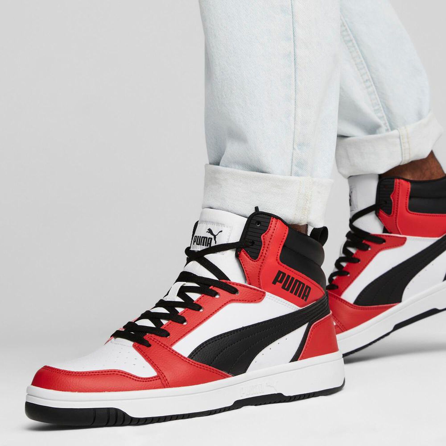 Zapatilla Urbana Hombre Puma Rebound V6 Rojo/blanco image number 5.0