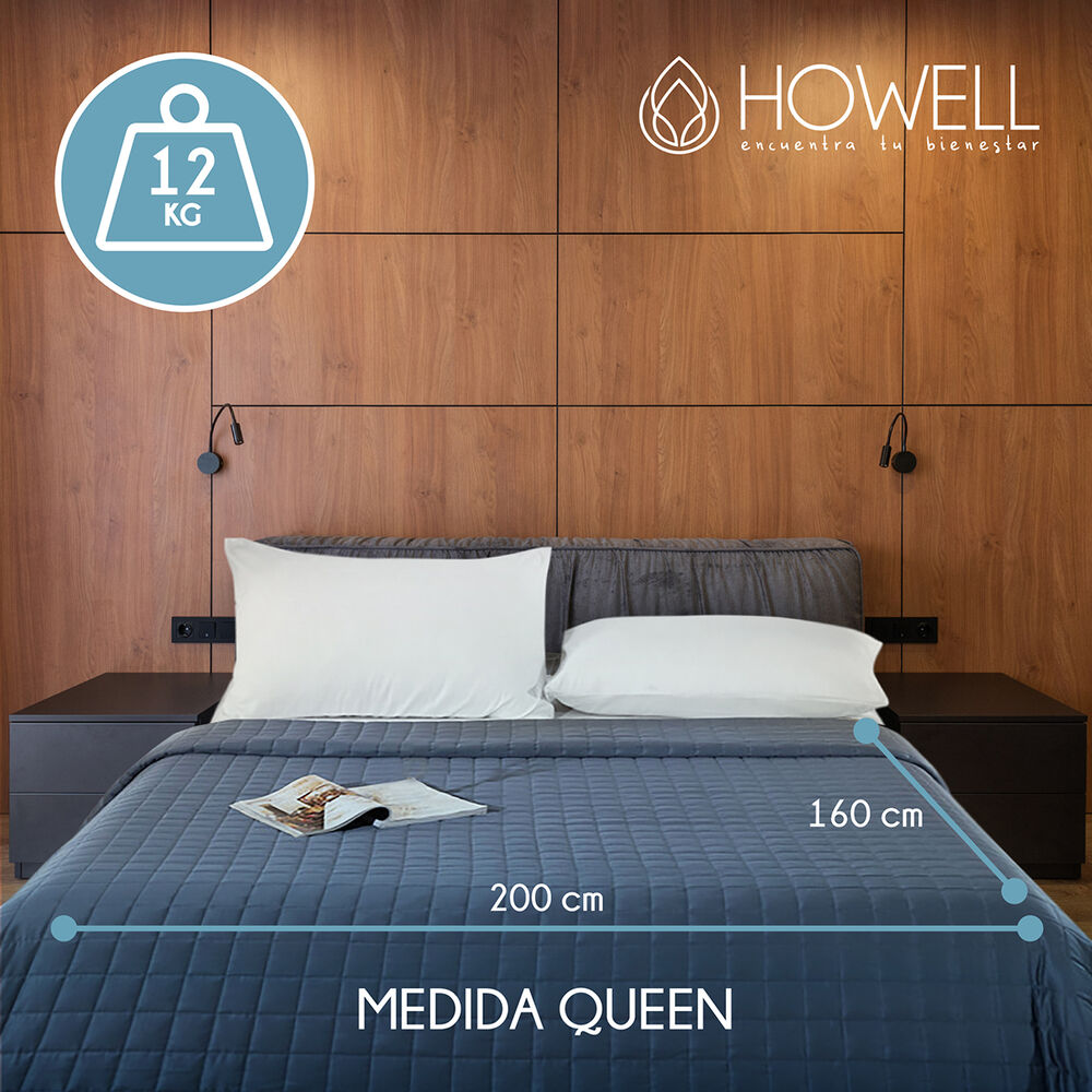 Manta De Gravedad Pesada Howell Queen 12kg Trastornos Sueño image number 6.0