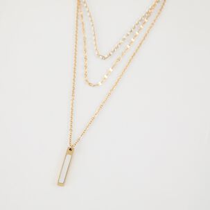 Collar Doble 19v69 Italia Dorado Mujer Stne480