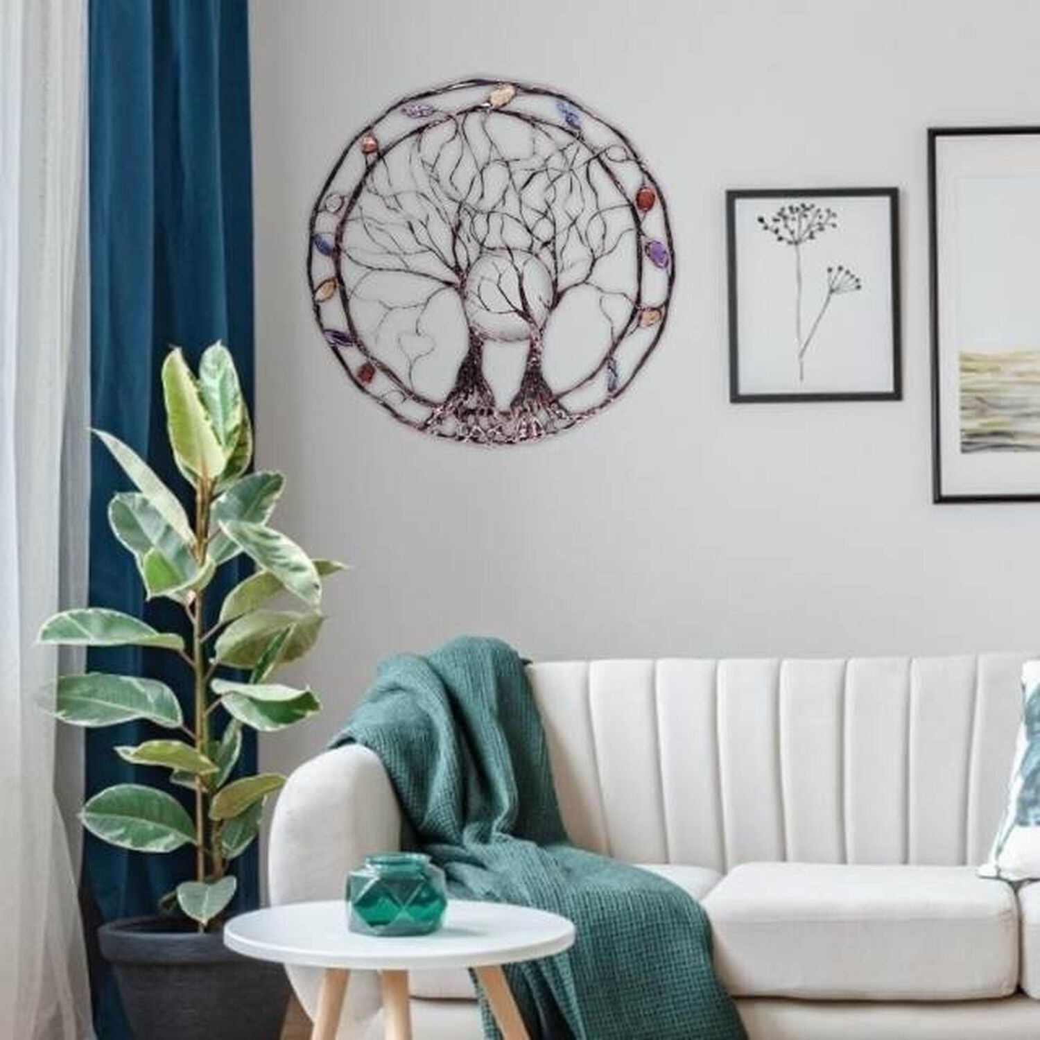 Adorno Colgante Met&aacute;lico &Aacute;rbol Vida 33 Cm Decoraci&oacute;n Pared image number 2.0
