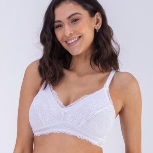 Sosten Lactancia Full Encaje Blanco 2rios