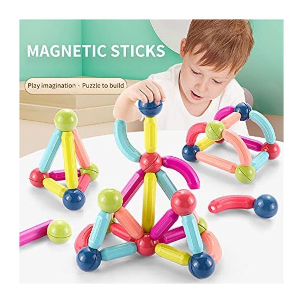 Bloques Magneticos Juguete Construccion Infantil 42 Pcs image number 3.0