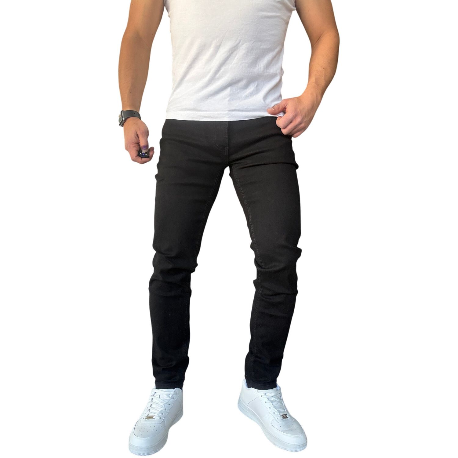 Jeans Slim Fit Negro image number 2.0