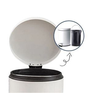 Papelera 8 Litros Elegante Con Pedal Basurero Oficina Baño