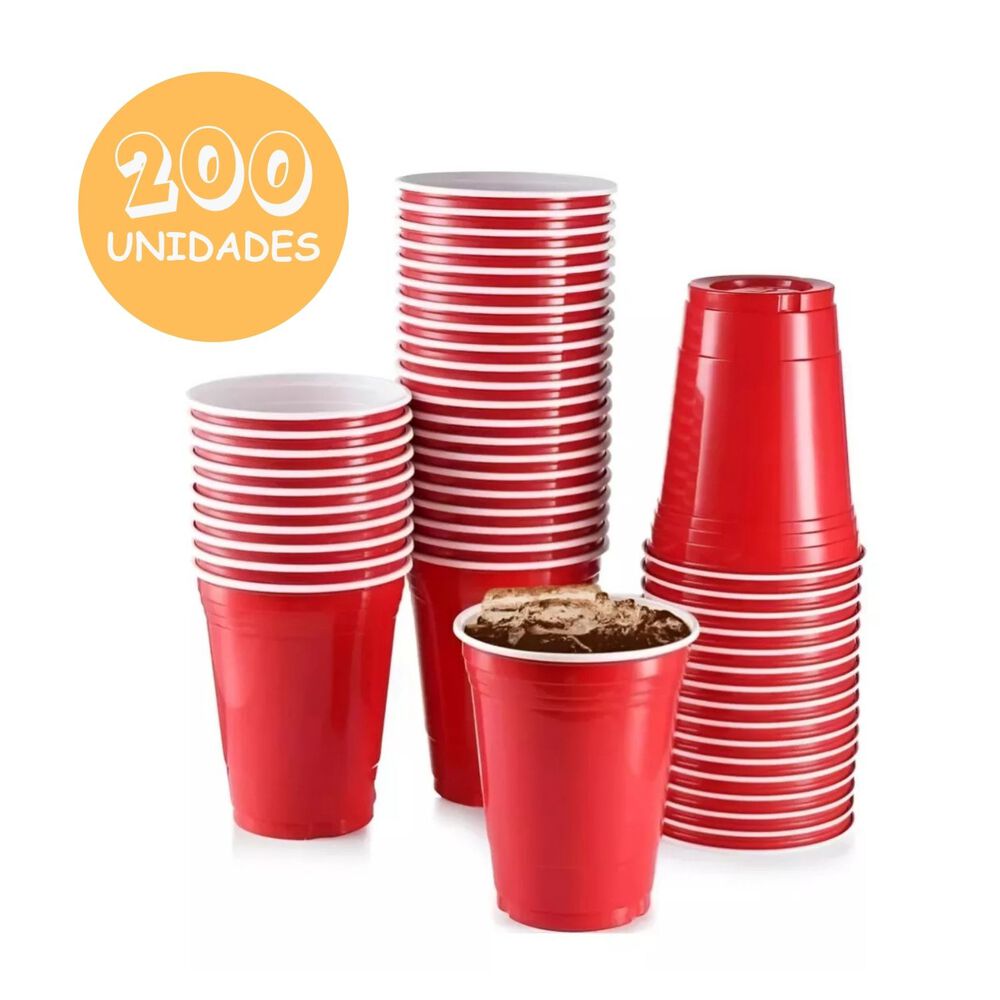 Pack 200 Vasos Desechables De 473ml Para Fiestas Celebracion image number 0.0