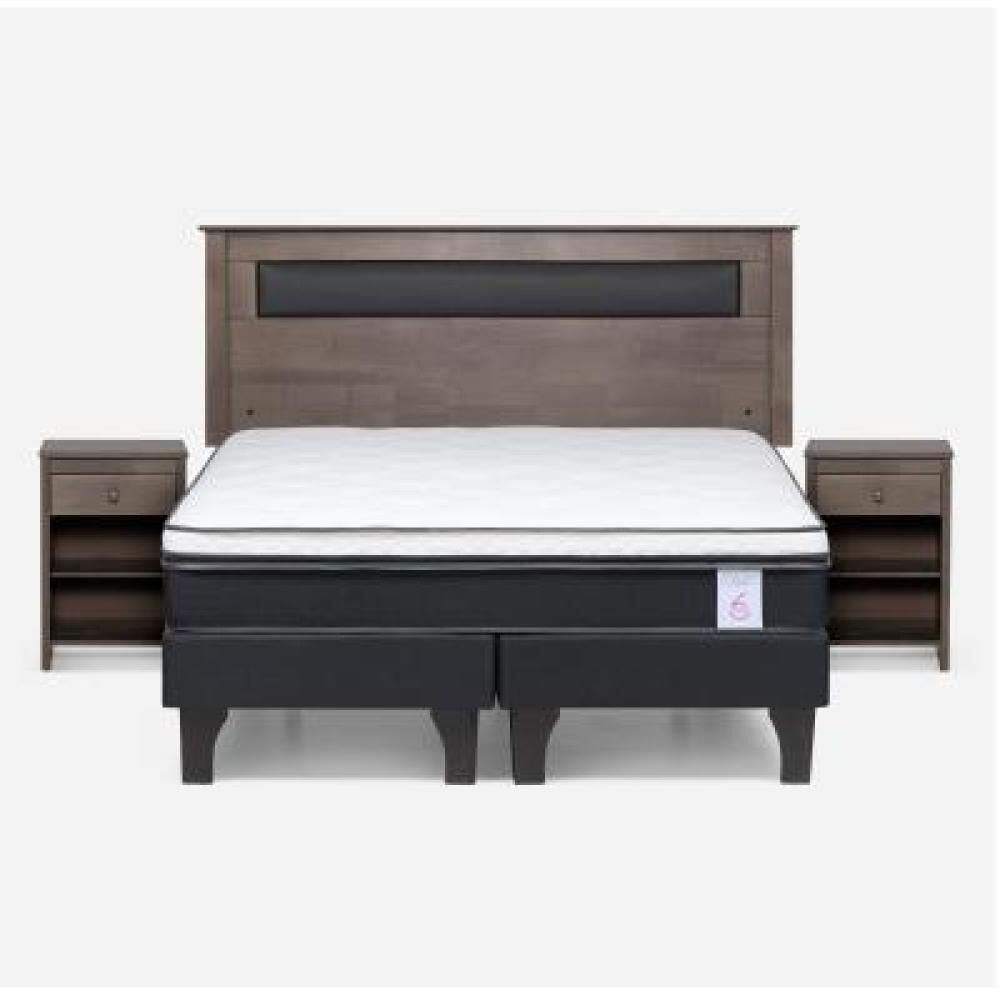 Cama Europea Rosen New Style 6 / 2 Plazas / Base Dividida + Set De Maderas image number 8.0