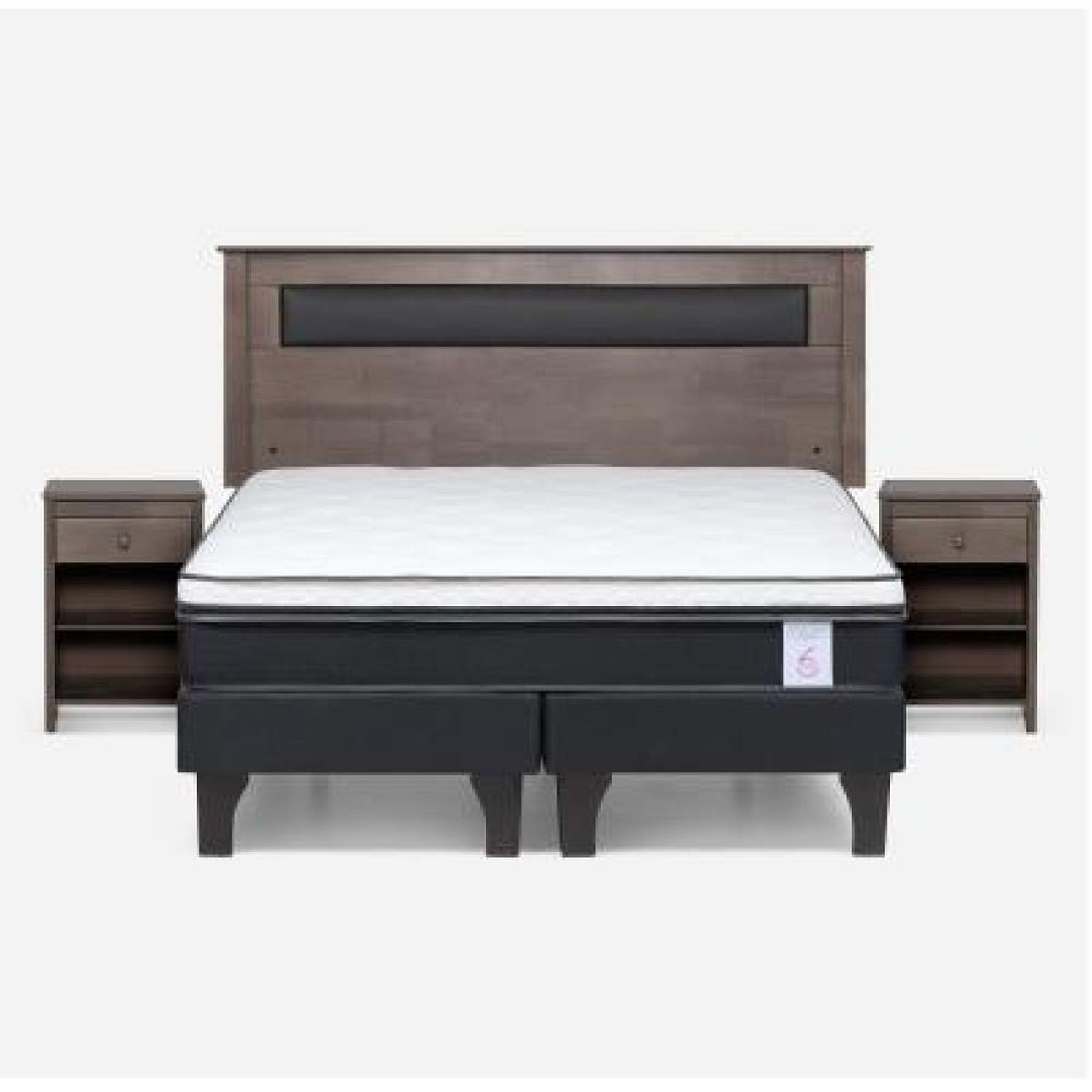 Cama Europea Rosen New Style 6 / 2 Plazas / Base Dividida + Set De Maderas image number 8.0