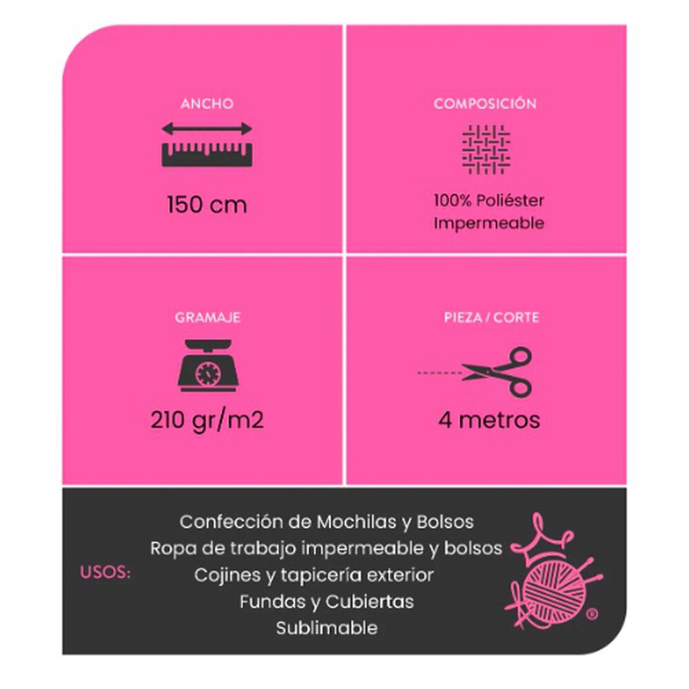 Tela Oxford Impermeable Pieza 4 Metros Burdeo image number 1.0